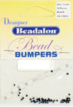 Beadalon Bumpers .5mm ID black, 50 pcs  - Spacer beads