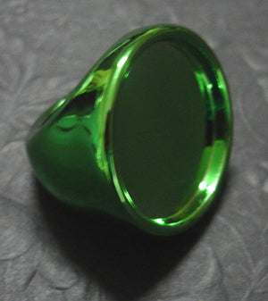 Green Acrylic Ring Frame, ring top is 30mm, face is 25mm 1pc