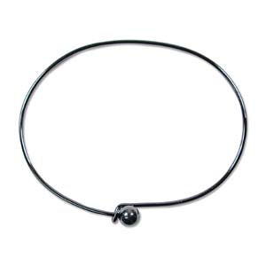 Black Nickel, Bracelet Wire with Screw off Ball, 1pc