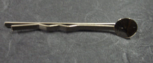 Antique Silver, Bobby Pin, 8mm Pad, 10 pcs  * FAULTY*