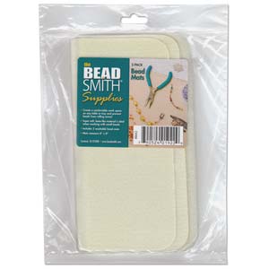 Beadsmith Bead Mat 2pc, 8 x 8 inch - handy - Cream Colour