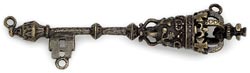Blue Moon Tokens Metal Center Focal Sceptre Ox Brass, 80 x 25mm, 1/Pkg