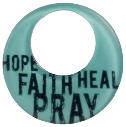 Fresh - Graphic Doughnut Resin Pendant 2" 1/Pkg  - Blue Hope