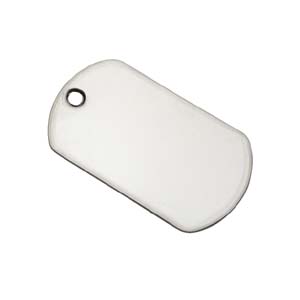 Pendant Blank Metal Dog Tag, 1-1/2inch x 7/8 inch, 10pcs