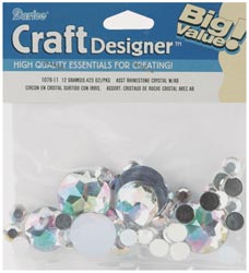 Rhinestone Shapes clear ab 22 Grams