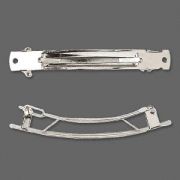 Antique Silver Hair Barrette, 58x11mm, 2-hole, 30pcs