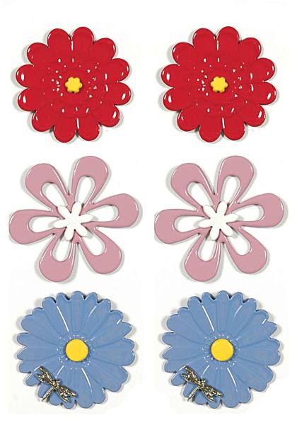 Brad Buddies Metal Flowers 6 pk