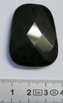 Black Onyx - Trapeziod-shaped pendant, 30 x40mm, 1 pc