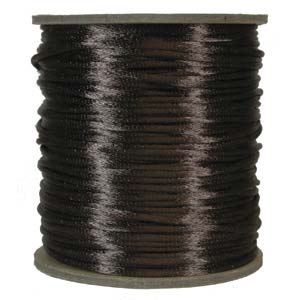 Rattail Satin Cord 3mm Brown 4 metres