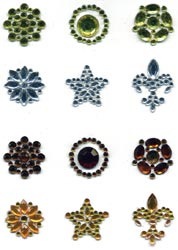 Say It In Crystals Adhesive Embellishments 4"X5" Sheet 12/Pk