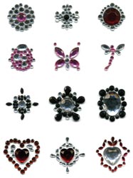 Say It In Crystals Adhesive Embellishments 4"X5" Sheet 12/Pk