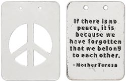 Blue Moon Poetiques Metal Cut-Out Pendants 2/Pkg Peace