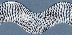 Metallic Silver Rick Rack 1" Wide, 1 metre