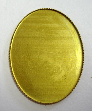 Blank Bezel Settings, 30 x 40mm, 5 pcs - Brass Raw, Cameo