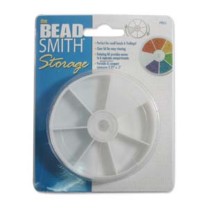 Compartment 6 wheel Storage,  3.25" x .5" - Beadsmith - Seed Beads