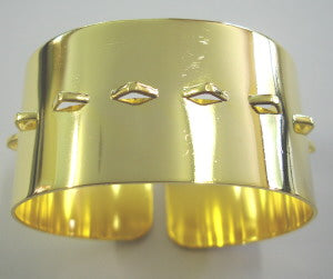 Gold Plate, Cuff with 8 Loops, 60x30mm, 1pc