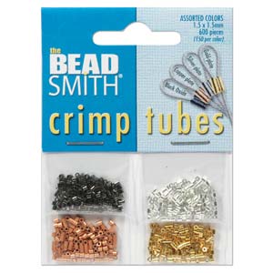 Crimps Tubes Assorted Platings  app 600pcs, 1.5mm