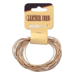 Leather Natural round, .5mm, 5 yards