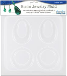 Resin Jewelry Reusable Plastic Moulds Earrings 2 pairs, 6-1/2"x7"