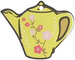 Blue Moon Bella Artiste Plastic Pendant, Teapot, 1Pkg, 43x45mm