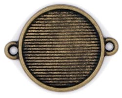 Blue Moon Design Studio Metal Connectors, Round-Oxidized Brass, 5/Pkg 26x20mm