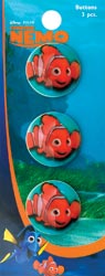 Disney Licensed Buttons - Nemo - 3 pcs