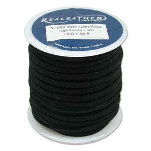 Sof-Suede Lace - black, 1 metre