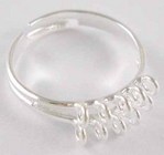 Ring Shank, Nickle plated 10 loops, 19mm diameter, 5 pcs