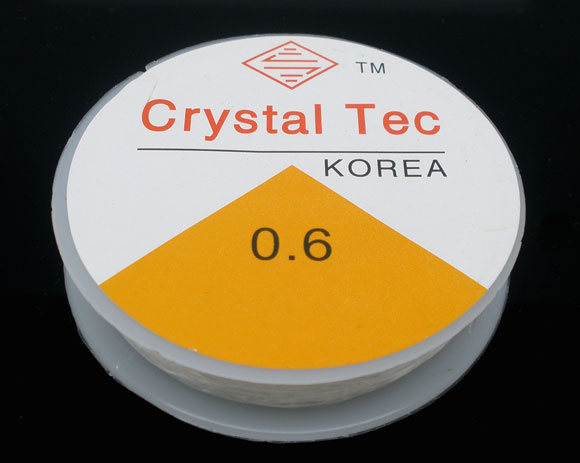Stretch Translucent Elastic Beading Cord, Crystal Tec, 0.6mm, 10 metres
