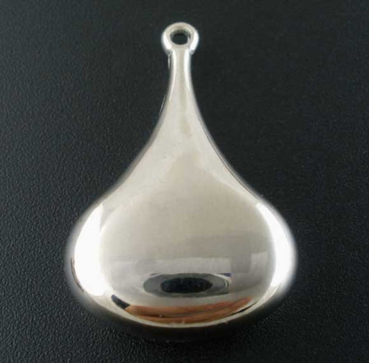 Antique Silver, Acrylic CCB, Teardrop Charms Pendants 37x23mm, 10pcs