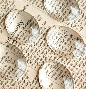 Cabochon, glass, clear, 30 x 40mm Oval.  5 pcs