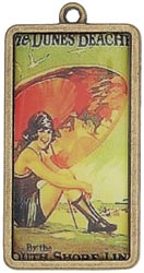 Blue Moon Bella Artiste Rectangle/Lady-Oxidized Brass, 50x25mm 1/pkg,
