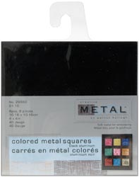 Metal Squares 40 Gauge 4"X4", Black8/Pkg