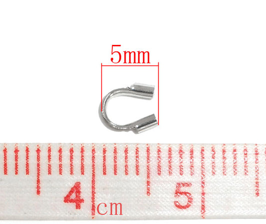 Wire Guardian Wire Protectors 5x5mm Antique Silver, 200pcs