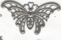 Huge nickel plated  butterfly stampings