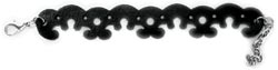 Leather Lacey Leather Cuff 7", Black 1/Pkg