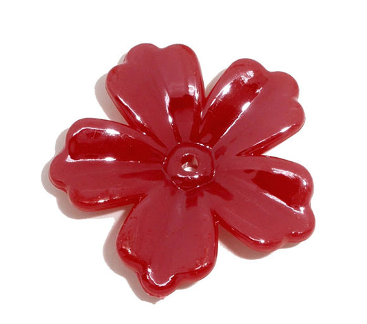 Acrylic Flower, Red 30 x 29mm. 50 pcs