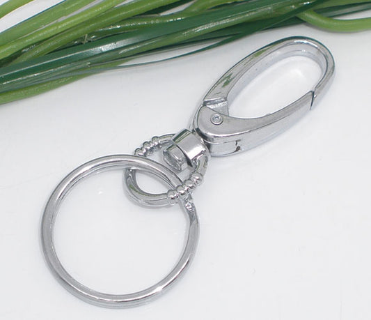Key Ring, Antique Silver Plated 5pcs