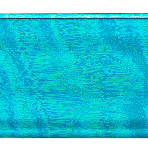 Friendly Plastic®, plastic, opaque metallic turquoise with black base, 1pc