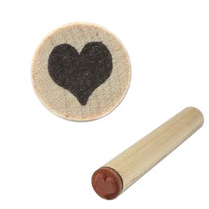 Rubber Stamp Block, 1/2inch, Hearts tiny
