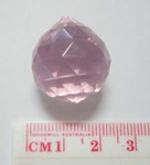 Suncatcher Crystal Round, 20x22mm, Pink, 1pc