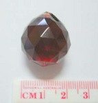 Suncatcher Crystal Round, 20x22mm, dark red/Brown, 1pc