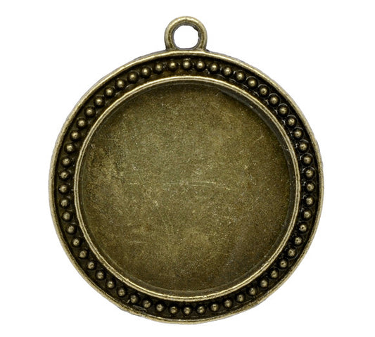 Antique Bronze Frame Settings 44x39mm, 10 pcs