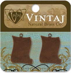 Vintaj Metal Accent, Petite Scroll 24x16.5mm, 2/Pkg