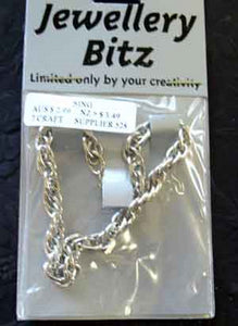 Antique Silver Chain, Bracelet, Twisted, 18cm