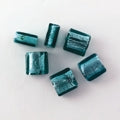 Foil Lined Glass Beads, Jade, Square 12mm, 6pcs