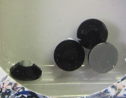 Swarovski Hot Fix ss34 flat back Jet - 2028, 4pcs