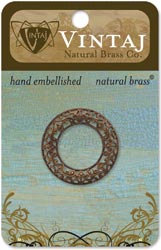 Vintaj Metal Accent 1/Pkg, Scrolled Filigree Ring 28mm