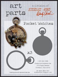 Wendy Vecchi Chipboard Art Parts 6/Pkg  - Pocket Watches
