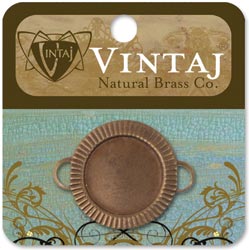 Vintaj Metal Bezel Game Piece 22mm 1pk